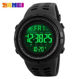 2020 SKMEI Chrono Digital Dual Watches Men Sport LED Wristwatches Men Fashion 2 Time Alarm Clock Watches Male Reloj Hombre 1251 X0524