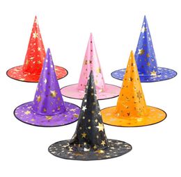 halloween witch Hats Party Cosplay Prop for Festival Fancy Dress Children Costumes Witch-Wizard Gown Caps Costume kids hat SN5889