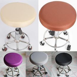 Chair Covers Smooth Surface Bar Stool Cover Round Lift Seat Sleeve Salon 30x10cm For Cushion