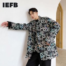 IEFB Niche Personality Two Piece Design Blazers Two Pieces Set For Men Craft Printing Fashion Casual Spring Suit 9Y5368 210524