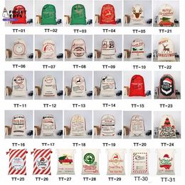 Halloween & Christmas Bag Gift Sack Treat or Trick Pumpkin Printed Canvas Cotton Linen Bags Party Festival Drawstring Decoration New Design 2021 lowest price xs