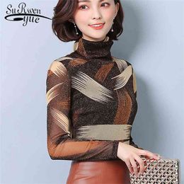 fashion women blouse long sleeves womens tops and blouses plus size female clothes causal turtleneck blusas 1717 50 210521