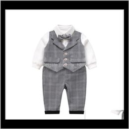 Good Quality Baby Boys Gentleman Style Toddler Vest Romperspants 2Pcs Set Infant Suit Born Clothes Outfits 8Tmhh 3M4Re