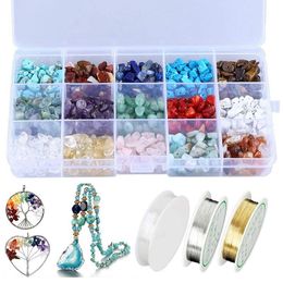 jewelry making beading kits Canada - Novelty Items Natural Crystal Chips Irregular Stone Beads Kit With Metal Beading Wire And Elastic String For Jewelry Making Crafts
