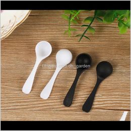 Kitchen Tools Kitchen, Dining Bar Home & Garden Drop Delivery 2021 Wholesale 1000Pcs 0Dot5G Plastic Measuring Scoop Powder Spoons Black White
