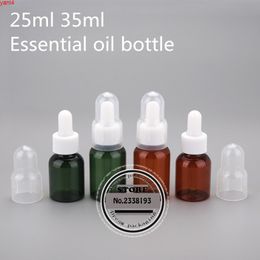 50PCS 25ml/35ml plastic essential oil bottles , PET perfume bottle dropper empty cosmetic containersgoods