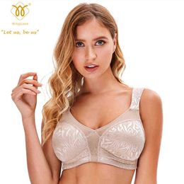 Wingslove's Breast Minimizer Bra Full Coverage Wirefree Plus Size Non Padded Lingerie 211217