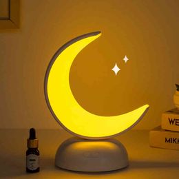 Creative Moon LED Table Decor Type-c USB Charging Fragrance Essential Oil Lamp Air Aroma Diffuser Night Light Dimmable