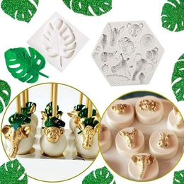 Silicone Cake Mould 3D Jungle Safari Animal Shape Fondant Cake Mousse Chocolate Kitchen Baking Mold Decoration Tools