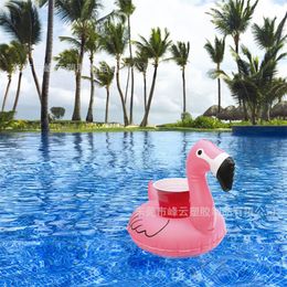 Pool Float Fun Flamingo Inflatable Pool Toy and Cup Holder Great for Pool parties Bath time Drink Holder and Decoration 528 X2