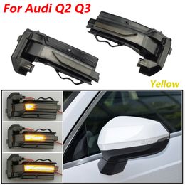 Pair Flowing Turn Signal Light LED Side Wing Rearview Mirror Dynamic Indicator Blinker For AUDI Q2 2018-2020 Q3 2019-2020
