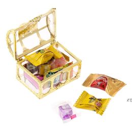 Fedex Treasure Chest Candy Box Wedding Favor Mini Gift Boxes Food Grade Plastic Transparent Jewelry Stoage Case JJE13221