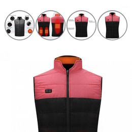 Men's Jackets Stand Collar Thicken USB Heated Winter Waistcoat For Hunting