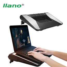 LLANO 17inch Gaming Cooler metal horizontal axis turbo fan Laptop Cooling Pad Low Decibel Notebook Radiator Stand