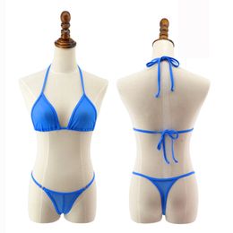 See Through Bikini Swimsuit for Women Sheer Mesh Micro Thong Bikinis Triangle Top Thru Extreme Transparent Microbikini