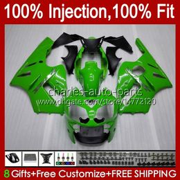 Injection Mould Fairings For KAWASAKI NINJA ZX1200 C ZX 1200 12R 1200CC ZX 12 R 1200 CC 00-01 Bodywork 2No.23 ZX1200C ZX12R 00 01 ZX-12R 2000 2001 OEM Body Kit green factory