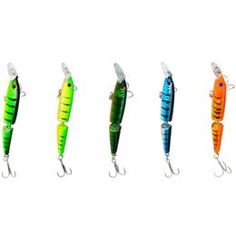 Baits 10.5CM 9.6g 2 Sections Fishing Minnow Lure Artificial Bait Hooks Crankbait Tackle Plastic Hards Bait