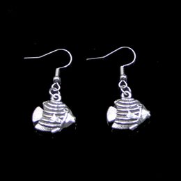 New Fashion Handmade 18*18mm Goldfish Fish Earrings Stainless Steel Ear Hook Retro Small Object Jewellery Simple Design For Women Girl Gifts