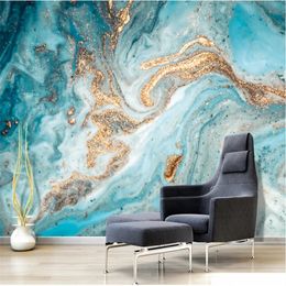 Custom wallpaper 3d landscape abstract new Chinese golden background wall living room bedroom