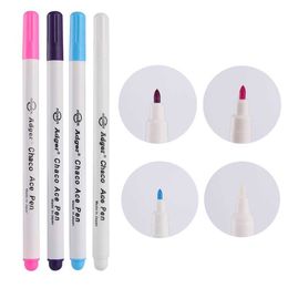 cross stitch marker Canada - 4 pcs Patchwork Needlework Water Erasable Pens Fabric Markers Soluble Cross Stitch Chalk Tool Pencil Marking Pen DIY Painting