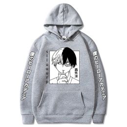 2021 Harajuku My Hero Academia Hoodies Men Women Long Sleeve Sweatshirt Shoto Todoroki Anime Manga Hoodies Tops Clothes Y0803