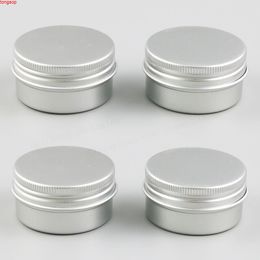 50 x 30g Empty Travel aluminum jar Pot Refillable 30 gram metal cream Cosmetic Containers 1 oz silver tingoods