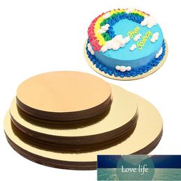 Tool 8/10/12 Inch Round Wedding Birthday Cake Boards Food Grade Gold Card Board Baking Hard Paper Pad Dessert