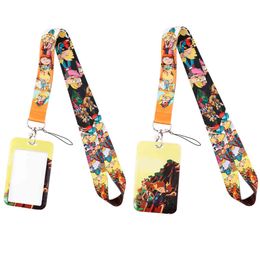 20pcs/lot J2822 Cartoon Neck Strap Lanyard for keys ID Gym Mobile Phone USB badge holder DIY Hang Rope With Card Holder