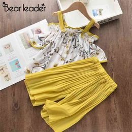 Girls Clothing Set Summer Fashion Kids Flowers Clothes Vest and Pants 2Pcs Outfits Girl Casual 210429