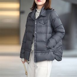 SEDUTMO Spring Fashion Duck Down Coat Women Slim Warm Jackets Autumn Casual Pocket Parkas ED1426 210819