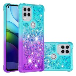 Bling Quicksand Case TPU Gradient Gratter Glitter Cover для Samsung A03S A21S A02S A12 A32 4G A52 A72 A22 Moto G Stylus 5G Play 2021 E7 Power G10 G30 G100 LG Velvet Stylo 7