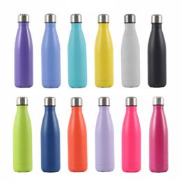 500ml Double-Wall Insulated Stainless Steel Thermos Mug Sport Water Bottle For Girls Vacuum Flask Travel Coffee Cup Drink 210615