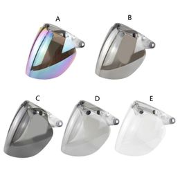 Motorcycle Helmets 3-snap Shield Visor Colorful Helmet Bubble Accessories