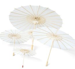 Bridal Wedding Paper Umbrellas Parasols Handmade Plain Chinese Mini Craft Umbrella For Hanging Ornaments Diameter