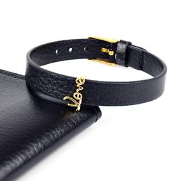 Tennis Love Letter Leather Bracelet For Woman Man With Charm Fashion Jewellery