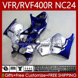OEM Body For HONDA RVF400R VFR400 R VFR400R NC24 V4 87 88 Bodywork 78No.11 RVF400 RVF VFR 400 R 400RR 87-88 VFR 400R VFR400RR 1987 1988 Motorcycle Fairing blue silvery