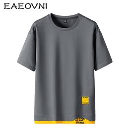 EAEOVNI Summer Men T Shirts Fashion Brand Hip Hop Men's T-Shirt Casual Solid Tshirts Street Clothing Men Tee Shirts Top 210722