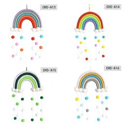 Woven Cloud Rainbow Hanging Decoration INS Nordic Style Home Wall Decor Children Room Pendant HHC7120