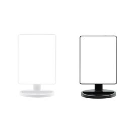 magnification mirrors UK - Compact Mirrors Makeup Vanity Mirror With 22 LED Lights Lighted 10X Magnification,Portable Press Screen Cosmetic Desk Table