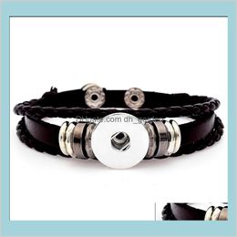 Chunk 18Mm Metal Bracelet Ginger Fashion 6 Styles Multilayer Leather Noosa Snap Statement Jewellery Ps1349 Av4K2 Charm Bracelets Bqxic
