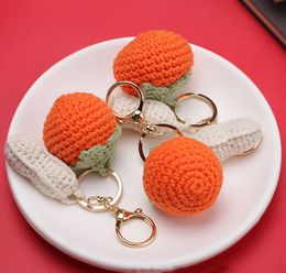 Gag Toys Chinese proverb Good things happen knit key chain exquisite cute car keychains creative bag pendant