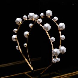 Hair Clips & Barrettes Luxury Fashion Pearls Band Princess Tiaras Crown Headbands Bridal Wedding Dress Accessories Party Jewelry