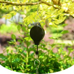 Retractable Balcony Greenhouse Wall Flower Pot Wrought Iron Hook Free Hanging Planters & Pots