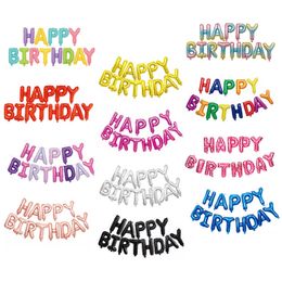 Happy Birthday Letter Aluminium Film Balloon Baby Birthday Party Decoration Balloons Set