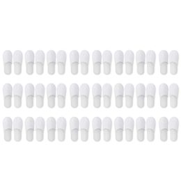 white spa slippers Canada - Slippers Disposable Slippers,24 Pairs Closed Toe Fit Size For Men And Women El, Spa Guest Used, (White)