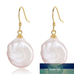 Natural Freshwater Pearl Earrings for Women Baroque S925 Gold Colour Drop Earring Fine Jewellery Accessories For Wedding Bridal