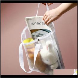 Portable Transparent Mesh Shopping Bag Household Sundries Bags Toys Organizer Storage Stops Wuazl