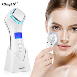 LED Photon Therapy Facial Massager Hot Cool Compress Face Lifting Anti Wrinkle Rechargeable Beauty Skin Care Instrument