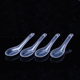 Transparent Plastic Spoon Kitchen Seasoning Scoop Restaurant take out Scoops Children Milk Powder Spoons Kitchens Tool BH5205 TYJ