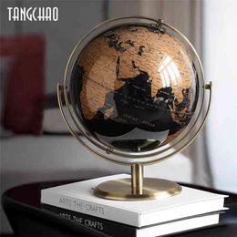 Home Decor World Globe Retro Map Office Accessories Desk Ornaments Geography Kids Education ation 210924